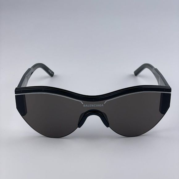 Balenciaga BB0004S 001 Sunglasses Black Grey Shield Unisex main image 6